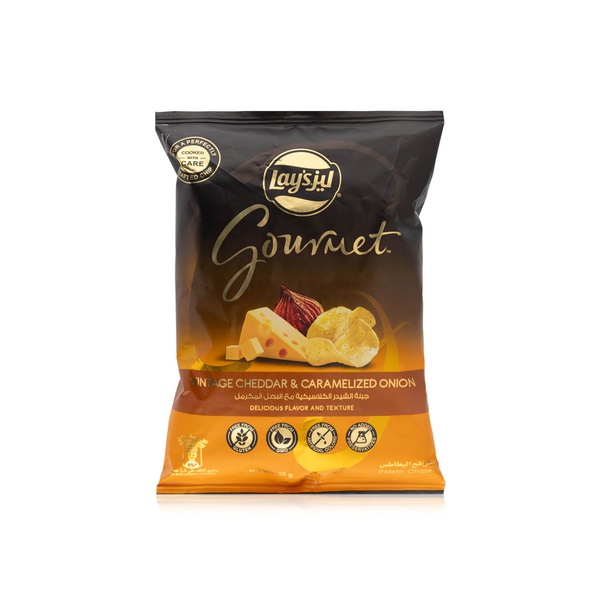 Lays Gourmet vintage cheddar and caramelized onion 35g - Spinneys UAE