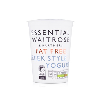 Waitrose Fat Free Greek Style Yogurt 500g