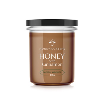 Honey & Greens British Honey with Ceylon Cinnamon 240g