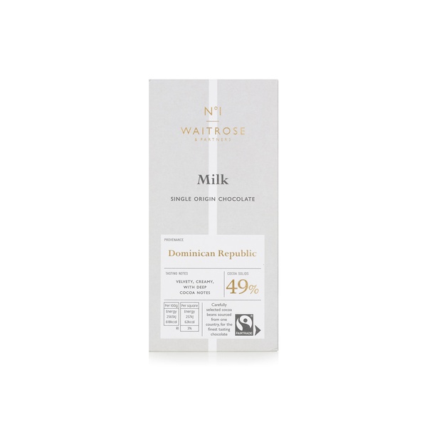 Waitrose No.1 Dominican Republic Milk Chocolate 49% 100g
