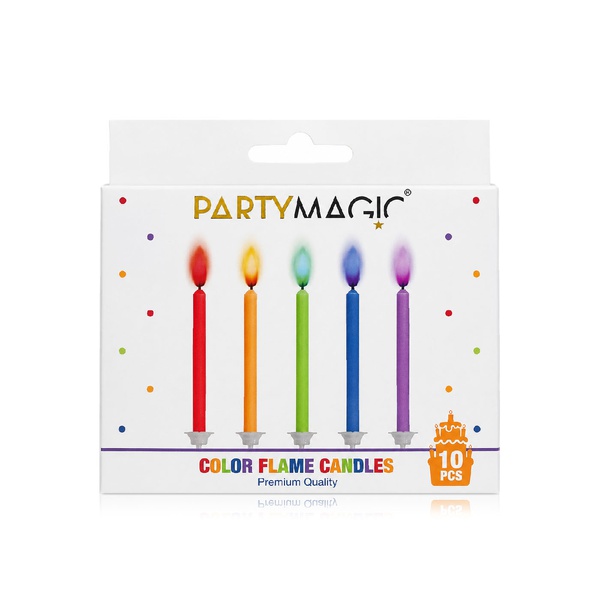Party Magic Color Flame Candles x 10