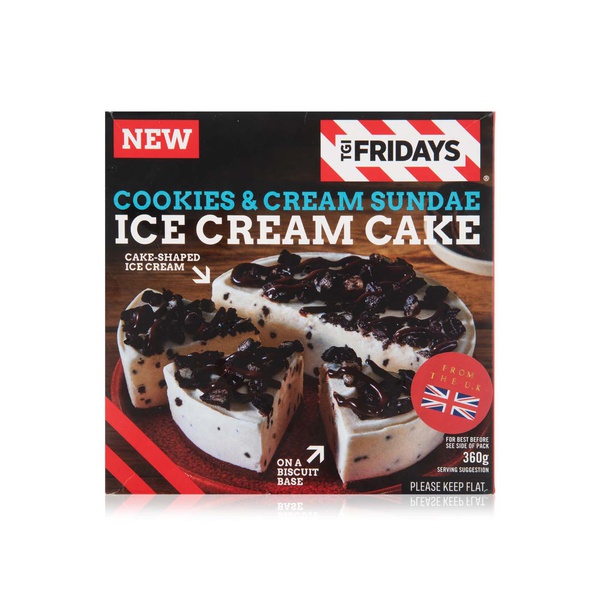 اشتري TGI Fridays cookies and cream sundae ice cream cake 360g في الامارات