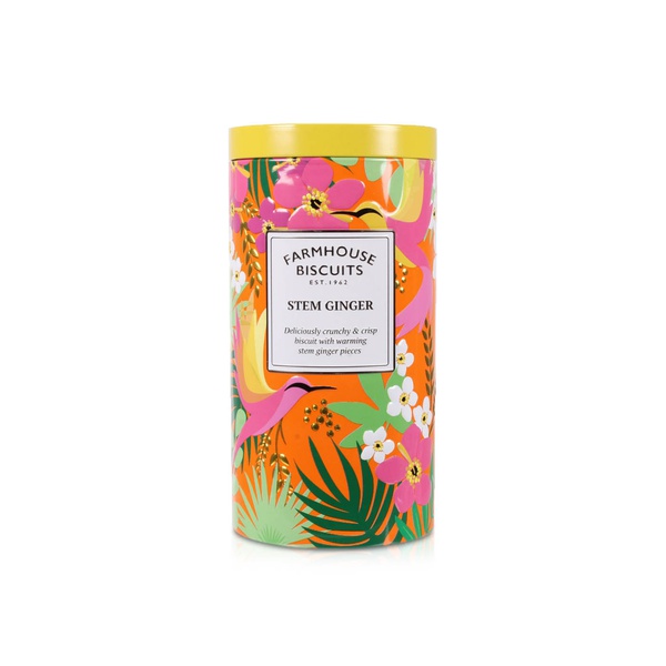 Farmhouse Biscuits Stem Ginger in Tropical Tin 200g