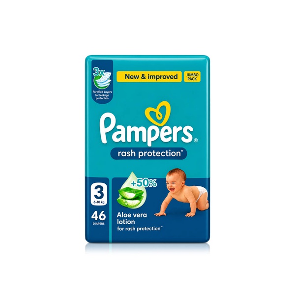 Pampers Rash Protection Size 3 Diapers x 46 (6-10kg)
