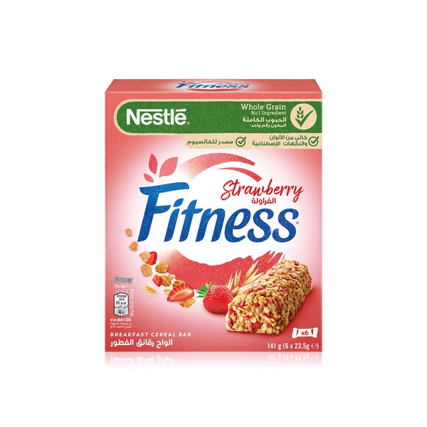 Buy Nestle Fitness strawberry cereal bars 6x23.5g in UAE