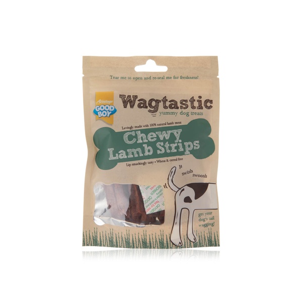 Wagtastic Chewy Lamb Strips Dog Treats 80g