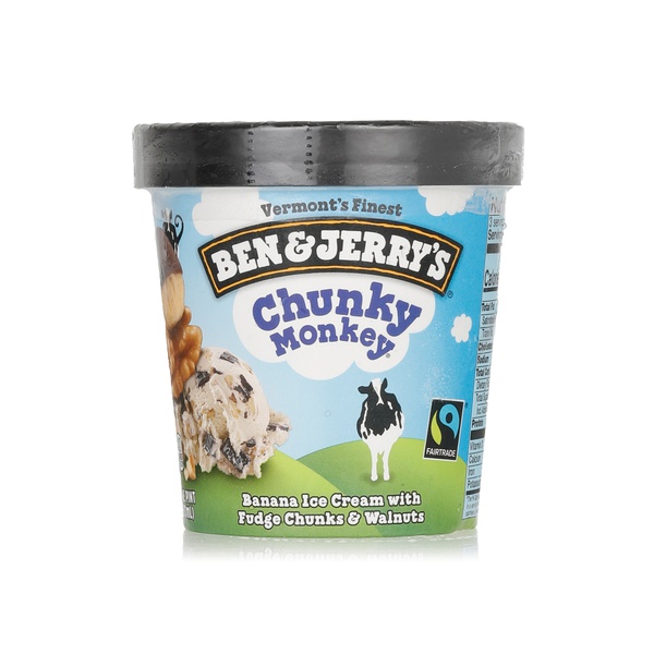 اشتري Ben and Jerrys Chunky Monkey ice cream 476g في الامارات