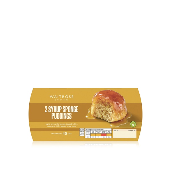 Waitrose Syrup Sponge Puddings 105g x 2
