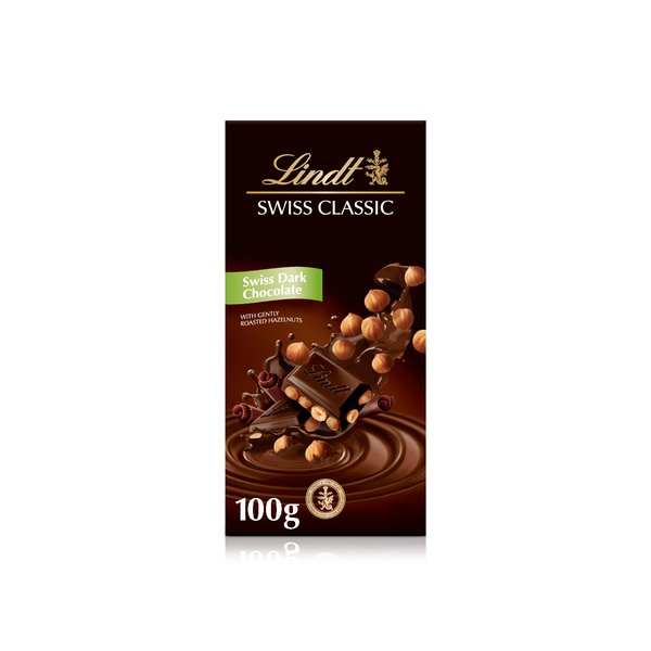 Lindt Swiss Classic Hazelnut Dark Chocolate 100g