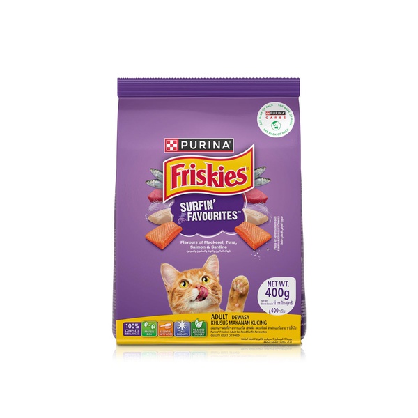 Buy Friskies surfin favourites dry cat food 400g in UAE