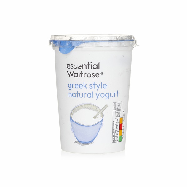 Buy Essential Waitrose natural Greek yogurt 500g in UAE