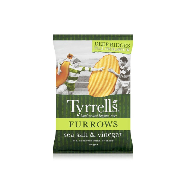 Tyrrells Sea Salt and Vinegar Furrows Crisps 150g