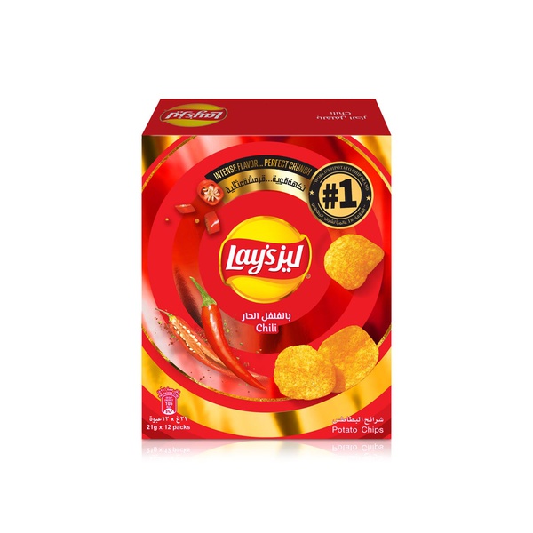 Lays Chilli Potato Chips 12 x 21g