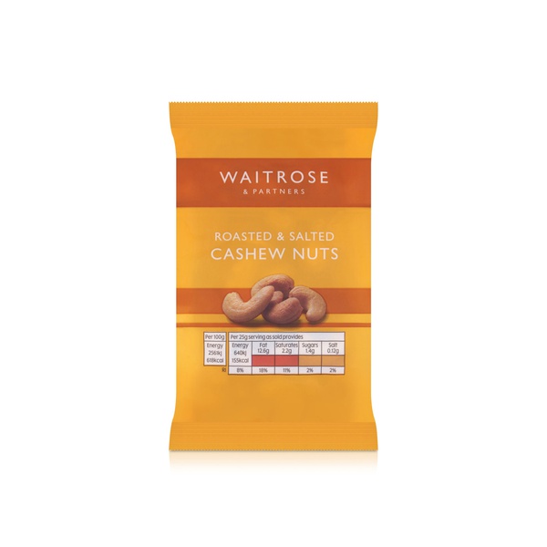 Waitrose Roasted and Salted Cashews 100g