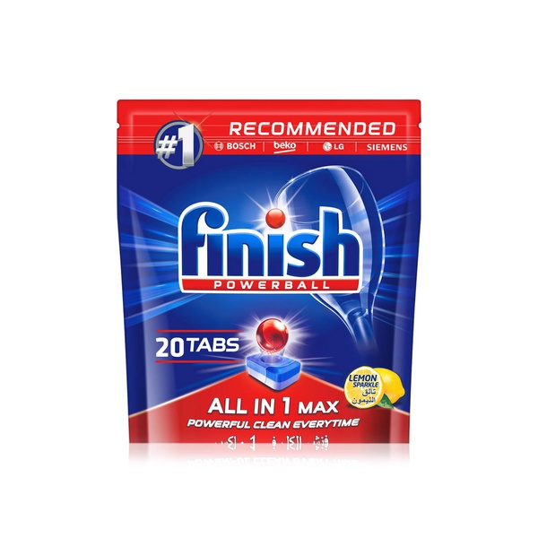 Finish Powerball All in One Max Dishwasher Tablets Lemon Sparkle x 20