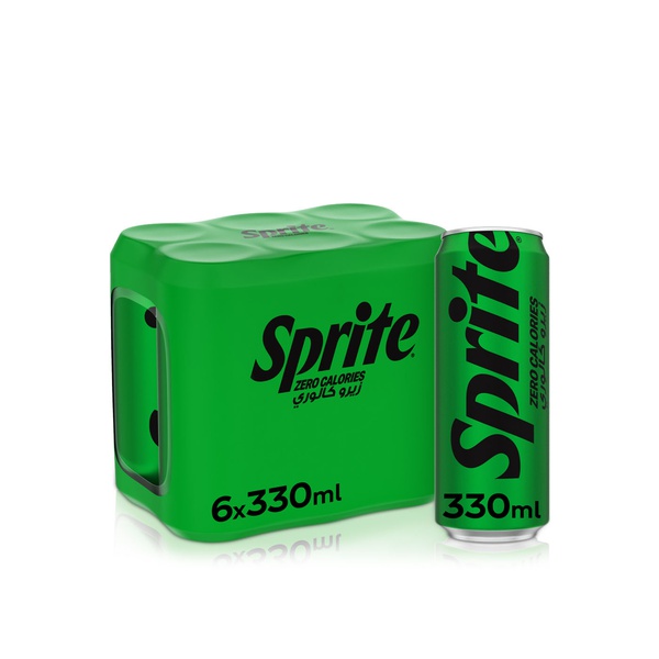Sprite Zero Calories Can 330ml x 6