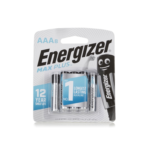 Energizer E92bp8t Alkaline AAA Max Plus Battery Pack x 8