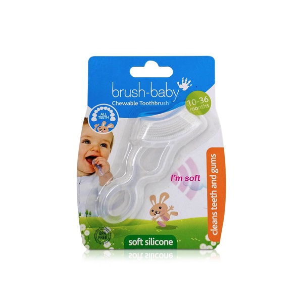 Buy Brush-Baby chewable toothbrush and teether (10-36 months) in UAE