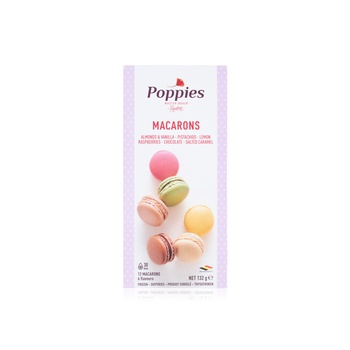 Poppies Frozen 12 Assorted Flavour Macarons 132G