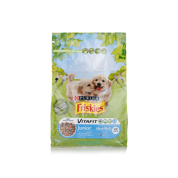 اشتري Purina Friskies chicken, milk & vegetables junior dog food 3kg في الامارات