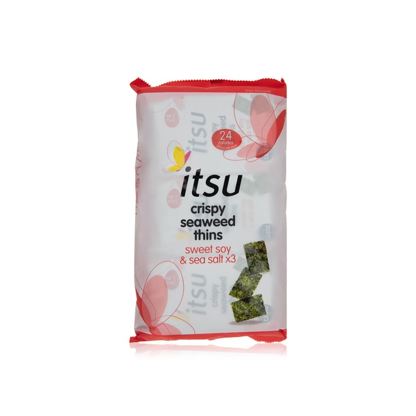 Itsu Crispy Seaweed Thins Sweet Soy and Sea Salt 3 x 5g
