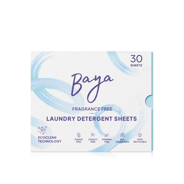 Baya Laundry Detergent Sheets Fragrance Free x 30