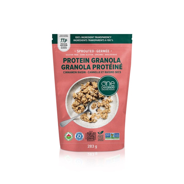 One Degree Organic Foods Cinnamon Raisin Protein Granola 283g