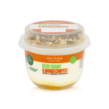 Waitrose Kefir Yogurt & Mango Compote with Seeded Granola 190g
