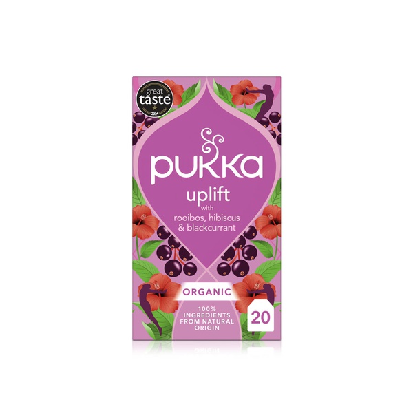 Pukka Organic Uplift Tea Sachets with Rooibos, Hibiscus & Blackcurrant x 20 34g