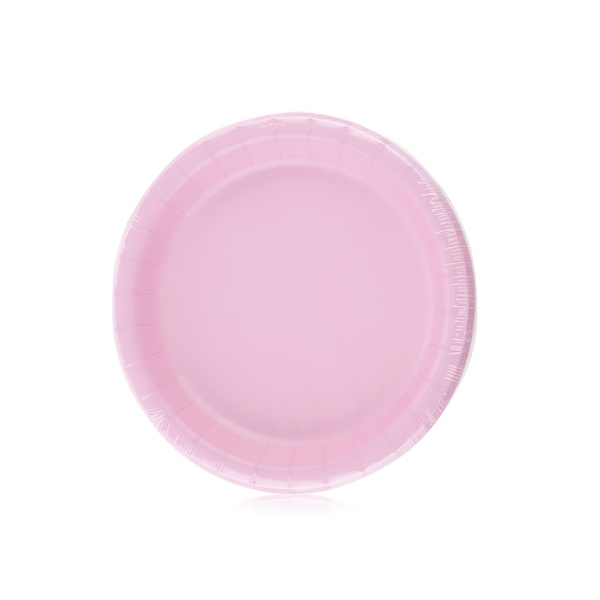 Buy Unique pink round plates 16x22.8cm in UAE