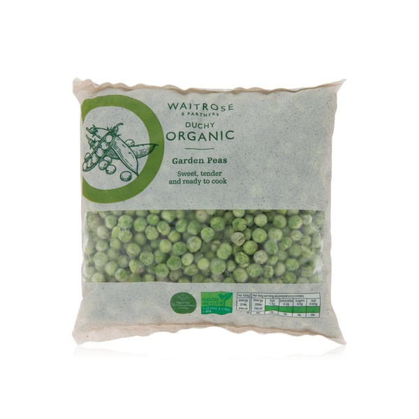 Buy Waitrose Duchy Organic Frozen Garden Peas 500g in UAE