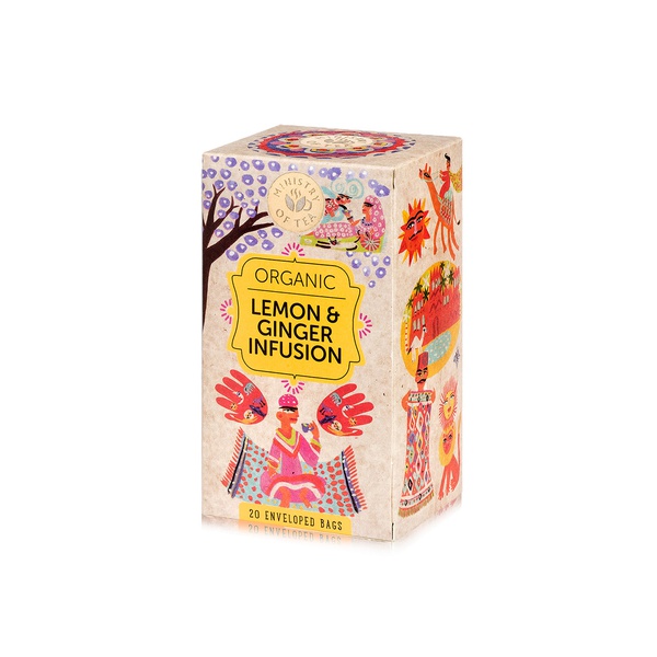 Buy Ministry of Tea organic lemon & ginger infusion 35g in UAE