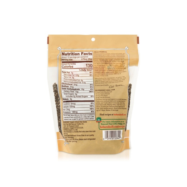 Bob's Red Mill Organic Chia Seeds 340g
