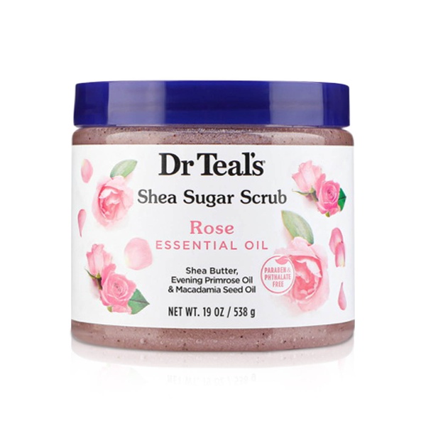 Buy Dr Teals shea sugar body scrub rose 538g in UAE