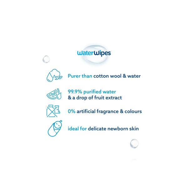 Waterwipes Plastic Free on the Go Wipes, 99.9% Water, Unscented, Gentle on Skin, 28 Wet Wipes