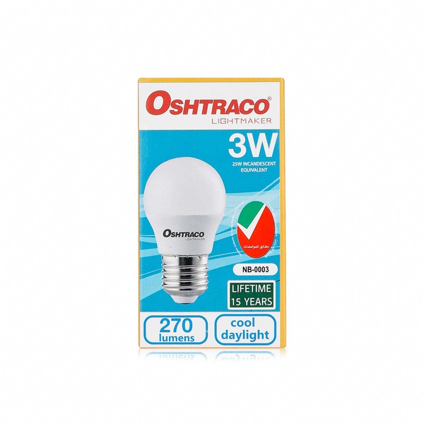Oshtraco LED Bulb Cool Day Light 3w