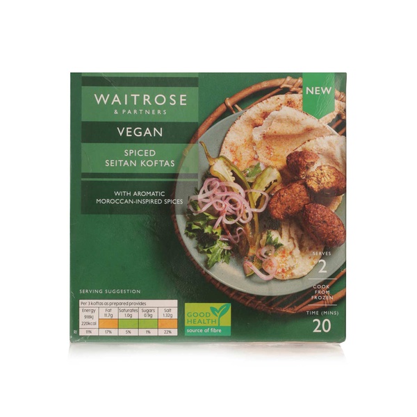 اشتري Waitrose frozen vegan spiced seitan koftas 200g في الامارات