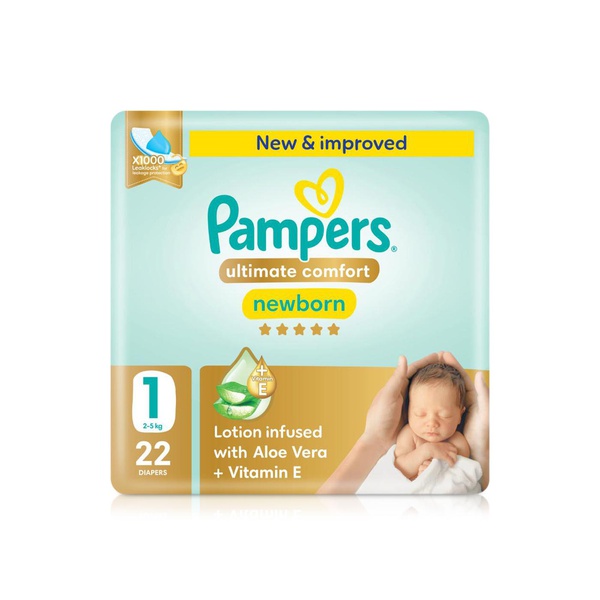 Buy Pampers ultimate comfort diapers size 1 x22 in UAE