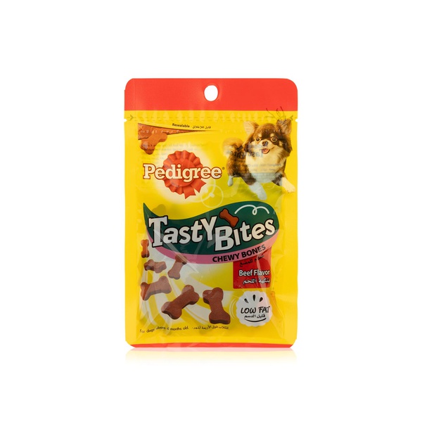 Pedigree tasty bites chewy bones beef flavour 50g - Spinneys UAE