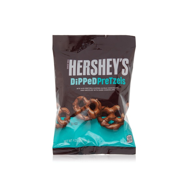 اشتري Hersheys milk chocolate dipped pretzels 120g في الامارات