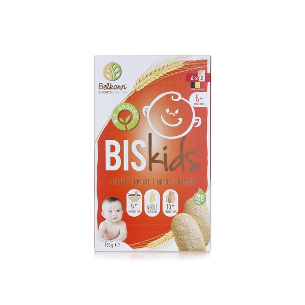 Buy Belkorn organic Biskids nature spelt biscuits 150g in UAE