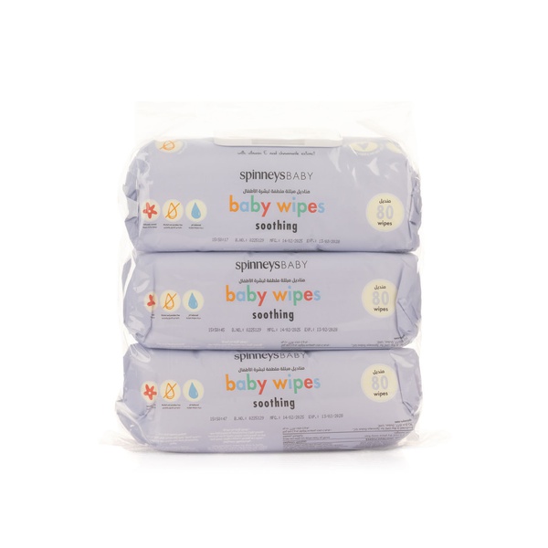 Spinneysbaby Soothing Baby Wipes 3 x 80