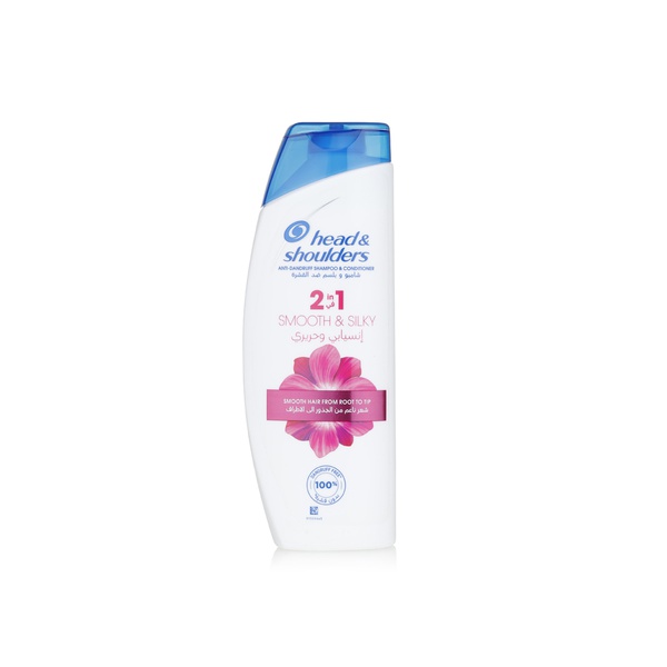 اشتري Head & Shoulders smooth and silky 2in1 anti-dandruff shampoo 400ml في الامارات