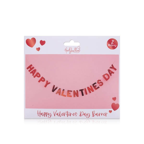 Hootyballoo Happy Valentine's Day Banner 2m