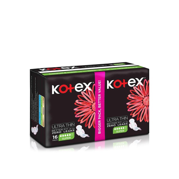 Kotex Ula Thin Super Pads with Wings 16s