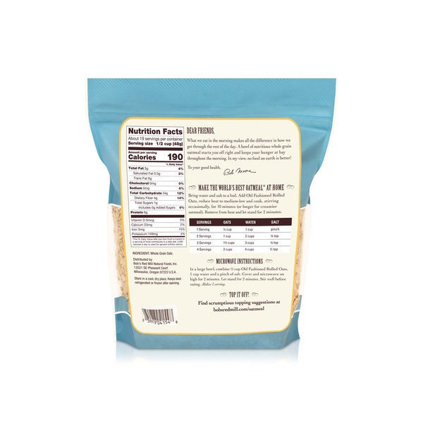 Bob's Red Mill Regular Rolled Oats 907g
