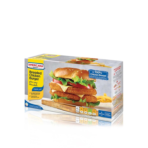 Americana Frozen Original Breaded Chicken Burgers x 4 226g