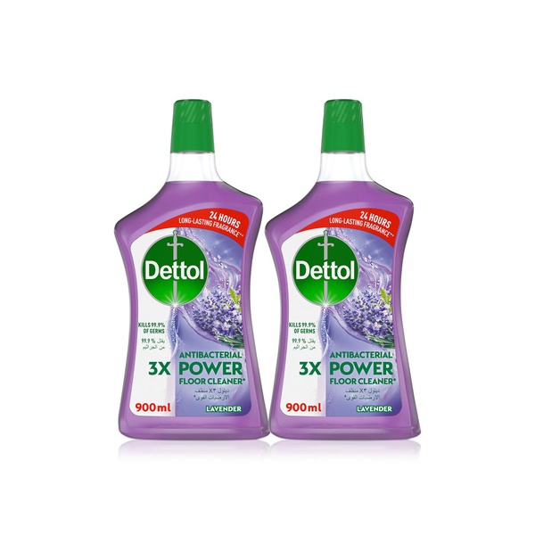 Dettol Antibacterial Power Floor Cleaner Lavender 900ml x 2