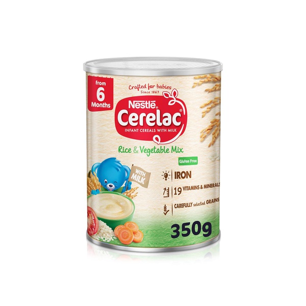 Nestlé Cerelac Rice & Vegetable Mix Infant Cereal with Milk 350g (6+ Months)