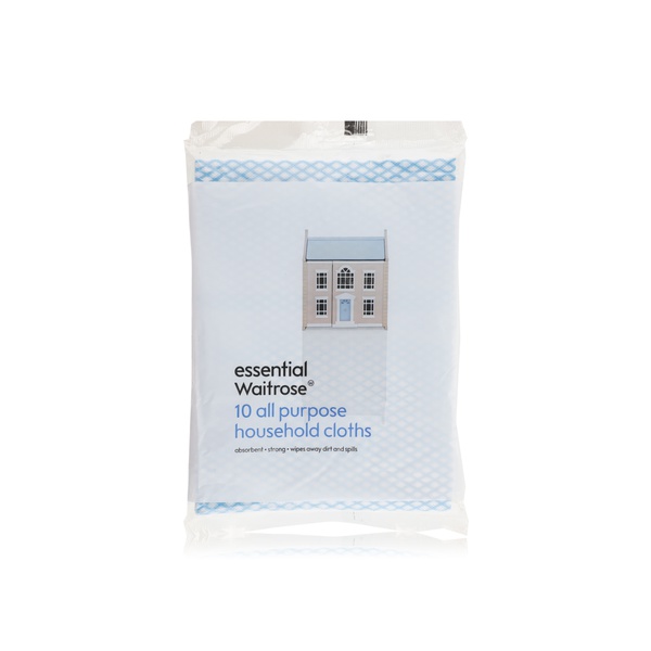 Waitrose Essential All Purpose Household Cloths x 10